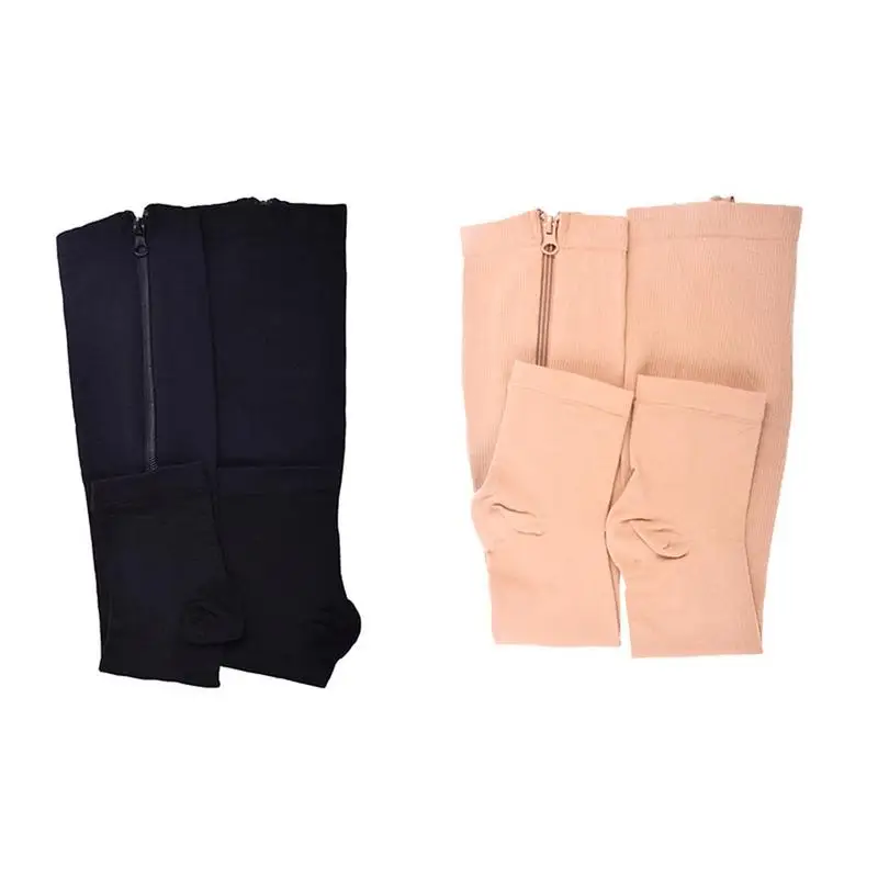 

Women's zipper socks can prevent varicose veins by functional compression thin sleeping leg socks