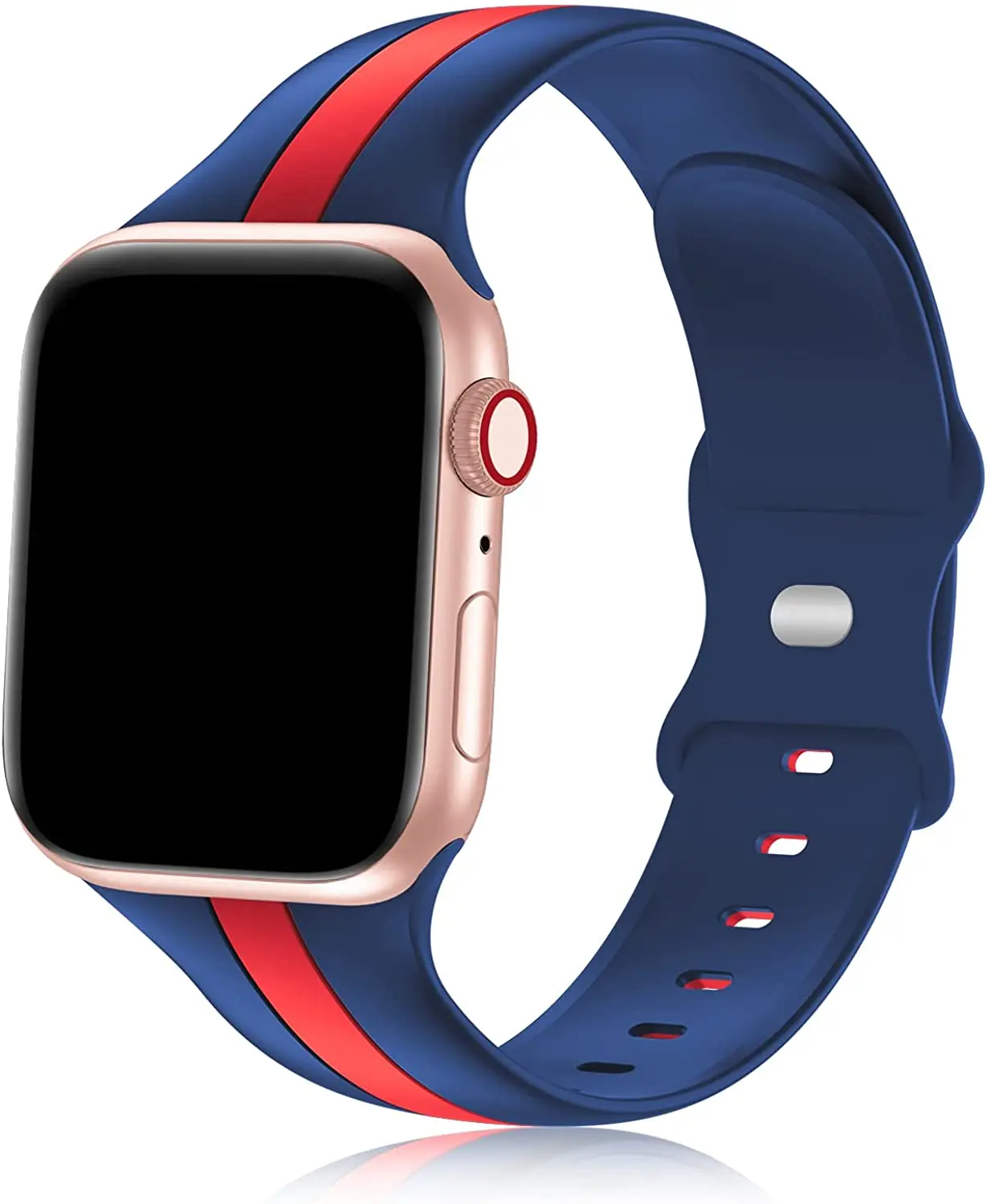 

iWabcertoo Designer sports strap compatible with Apple Watch strap 38mm 40mm 41mm 42mm 44mm 45mm women and men, soft silicone re