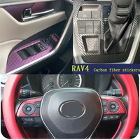 for toyota rav4 interior stickers 3d 4d carbon fiber vinyl car wrap sheet roll film car stickers diy model interior central