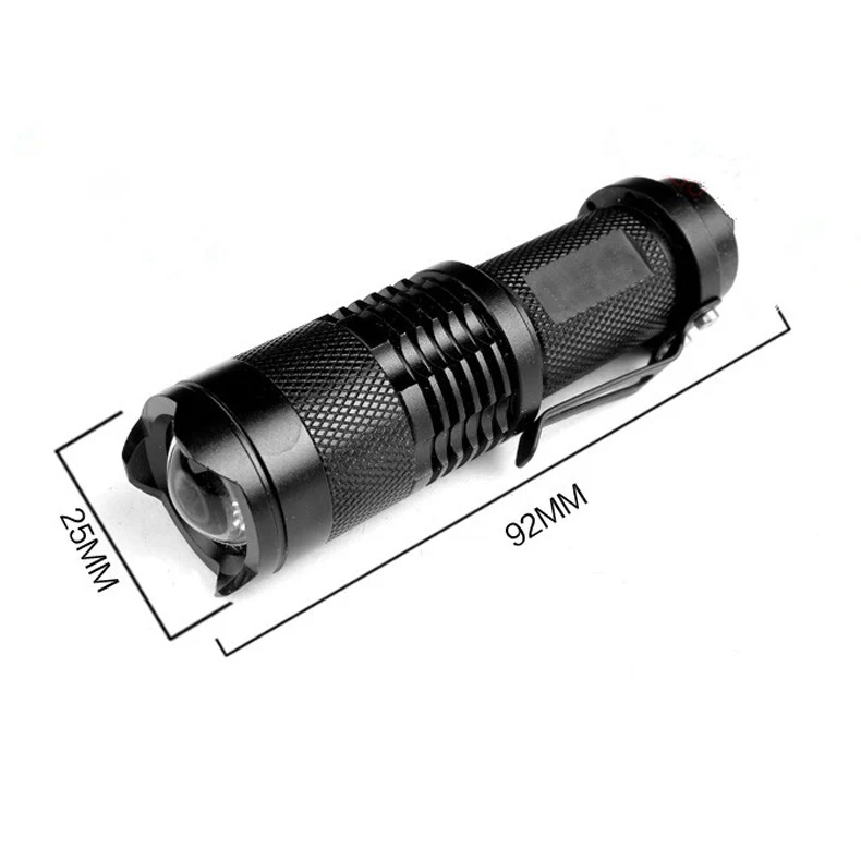 

Newly Mini Zoom Electric Torch Outdoor Lighting Portable Flashlight Third Gear Adjust S66