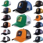 Летнее платье для взрослых, Повседневная хлопковая одежда с героями мультфильма вышивка бейсболка унисекс для мужчин и женщин для изогнутый козырек Кепка дышащая Кепка-тракер бейсболка