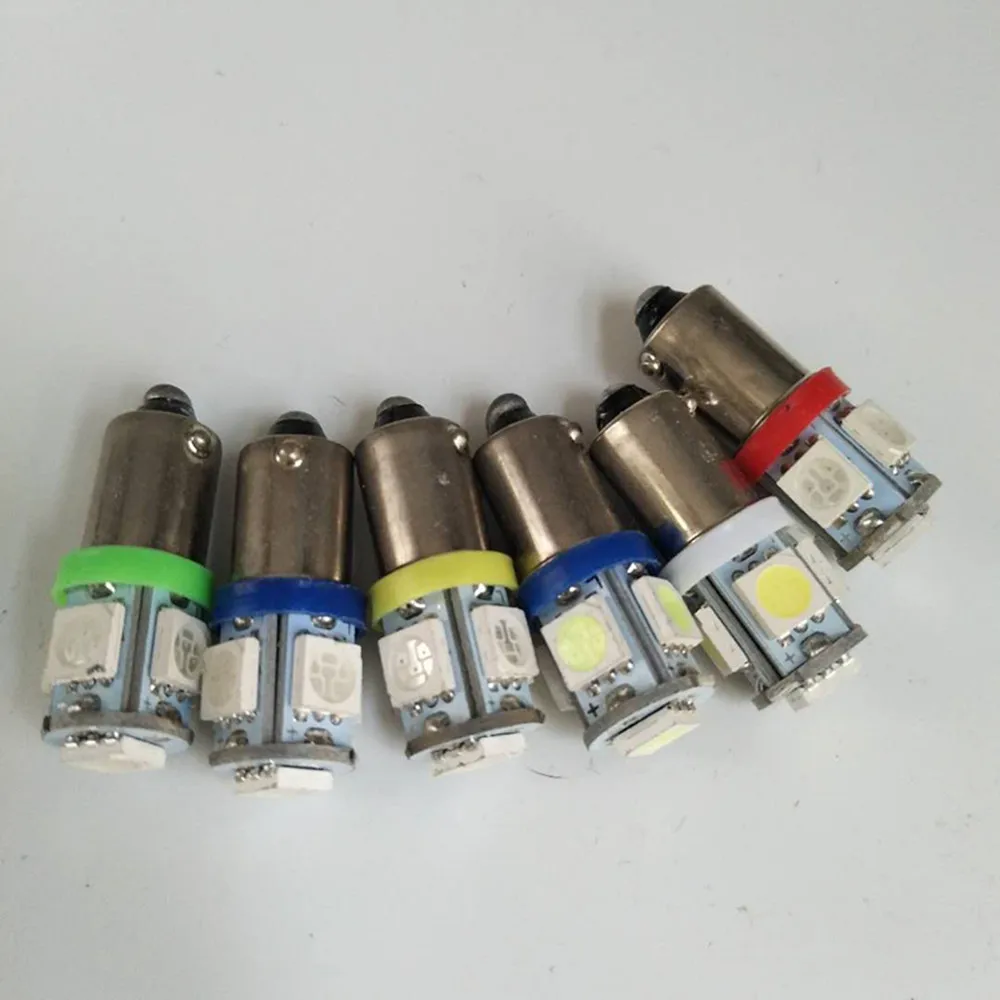 DIC 5 шт 24V Ba9s 5050 SMD 5 светодиодный 110 люмен Автомобильный светодиодный лампы T4W 1445 H6W Клин маркер внутренний светильник двери межкомнатные Клин для лампы