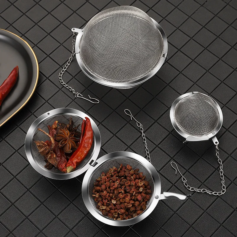 1 шт. Нержавеющая сталь Чай мяч фильтр Чай Infuser Сфера Блокировка специй сетка фильтр для инфузионного чая Чай фильтр ситечки Кухня инструменты Theezeef - изображение
