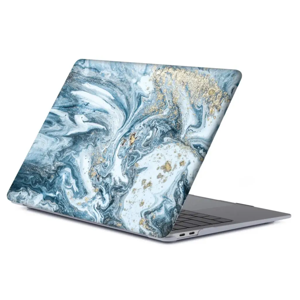 Мраморный Жесткий Чехол для ноутбука Macbook Touch ID Air 13 Pro retina 12 13 15 сенсорный экран для Macbook Air 13+ чехол для клавиатуры