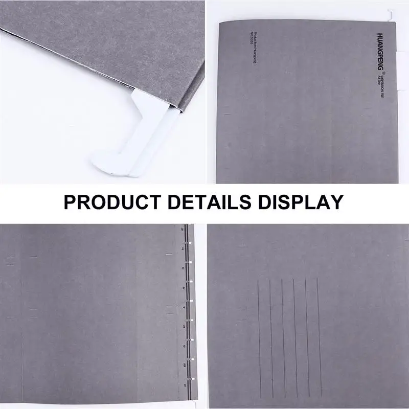 

10pcs High Quality A4 Suspension Document Organizer Gray Paper File Folder Portable Documents Holder For Office Home