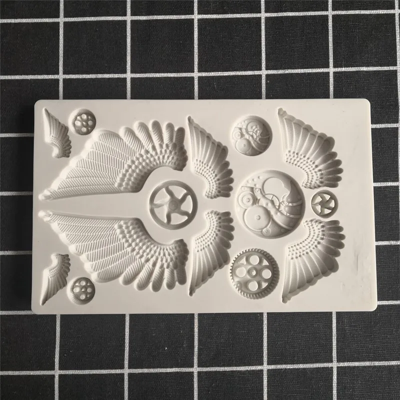 Новые 3D Крылья Ангела силиконовые помадные формы выпечки DIY шоколадные помадки
