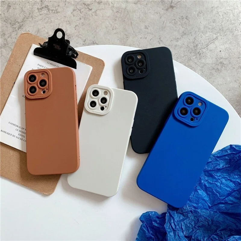 

Защитный Тонкий мягкий чехол для iPhone 13 12 Mini 11 Pro Max XR XS MAX Klein Blue