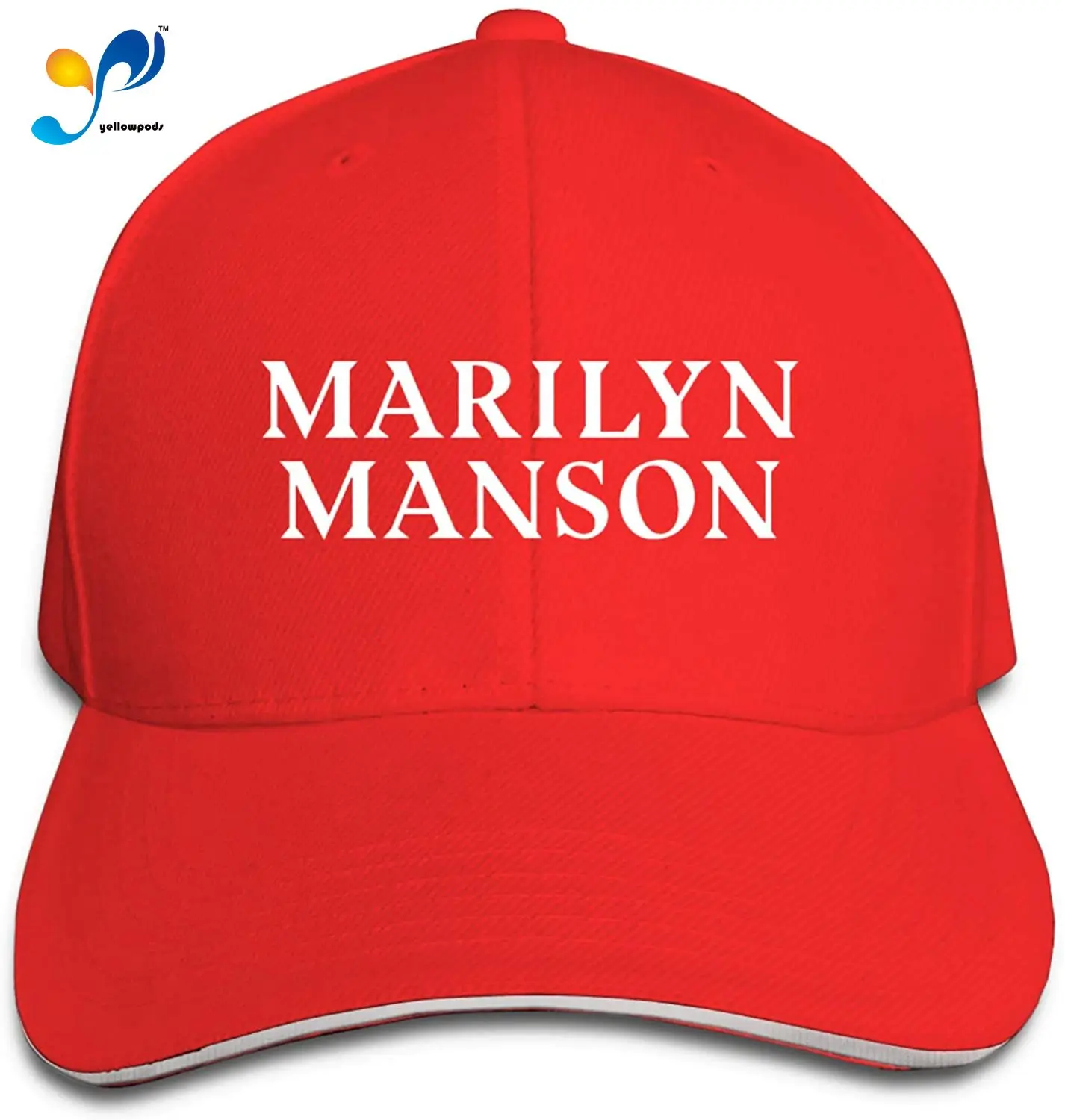 Unisex Marilyn Manson Baseball Cap Adjustable Peaked Sandwich Cap Trucker Dad Hats