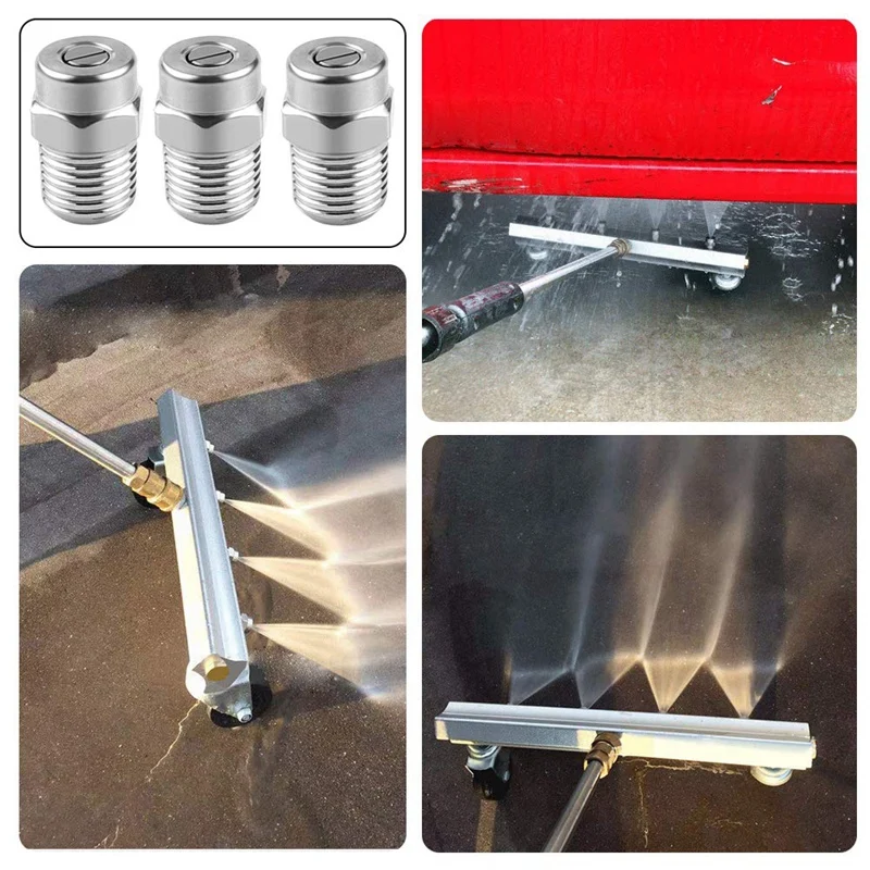 

4 Pcs Pressure Washer Surface Cleaner Nozzle Replacement Thread Type Spray Nozzle to Water Broom and Undercarriage Cleaner,40 De