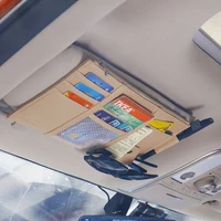 car visor card storage sun visor organizer tool pouch for peugeot rcz 206 207 208 301 307 308 406 407 408 508 2008 3008 6008