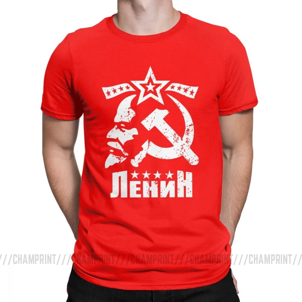 Мужские футболки в. И. Ленин, В. В., CCCP, СССР, футболка, Большевистская революция, одежда коммунизма, марксизма, футболка - Цвет: Красный