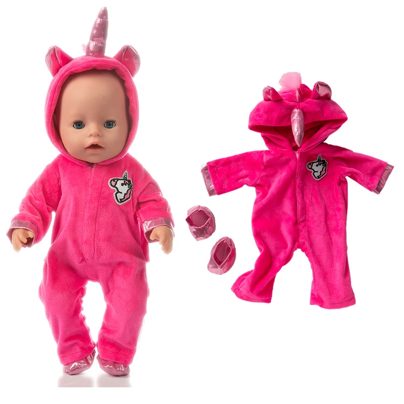 2 шт./компл. костюм + обувь Одежда для кукол 43 см Детская кукла Милый джемпер