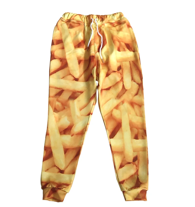 OGKB Jogger Брюки мужские модные свободные пищевые 3D спортивные штаны с принтом картофеля фри чипсы уличная одежда размера плюс 5XL костюм мужские спортивные штаны