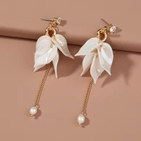 korean temperament long crystal drop earring natural stone dangle earrings jewelry gothic accessories