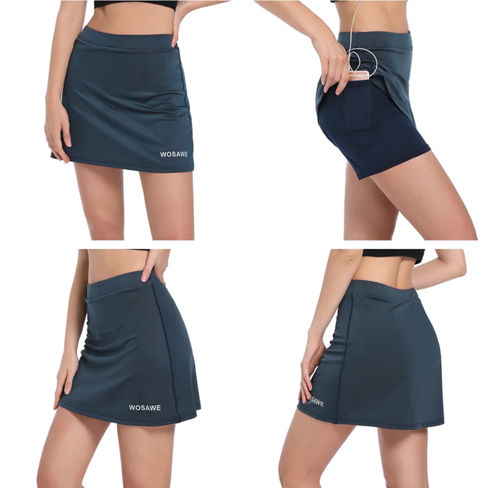 WOSAWE Women's Gel Padded Cycling Shorts Base Layer Underwear MTB Bike Clothing Safety Mini Skirt Tights Bicycle Underpants | Спорт и