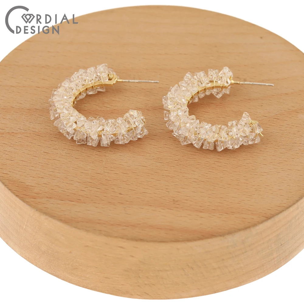 

Cordial Design 30Pcs 22*30MM Crystal Earrings Stud/Jewelry Accessories/Hand Made/DIY Earring Making/Jewelry Findings Components