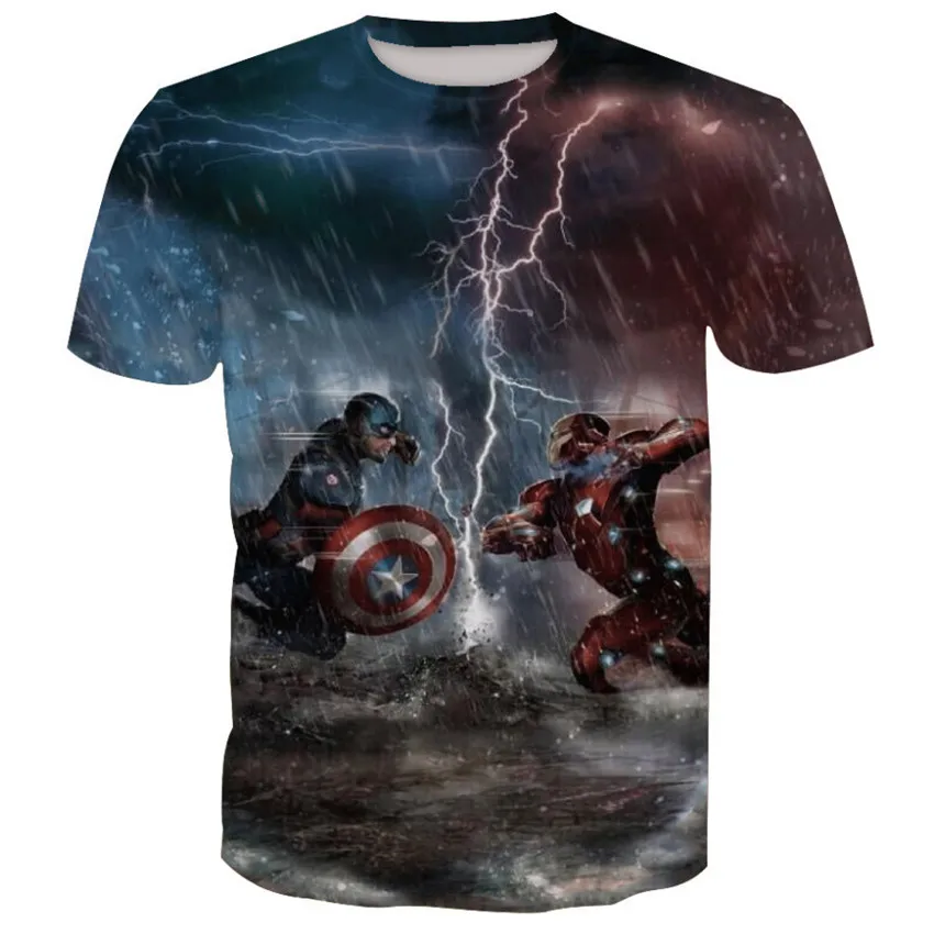 

KISSQIQI Men T Shirt 3D Printed Casual Men's T-shirt Creative Funny Male Summer O-Neck Men's Tshirt Maximum Asian Size S-3XL