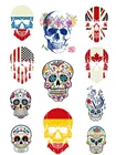 Нашивки с розовым черепом для одежды, нашивка для одежды сделай сам, нашивка с национальным флагом, полоса черепа для куртки, термопереводная наклейка