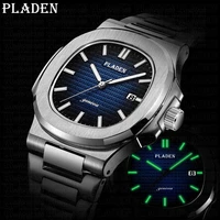 pladen watch men watches vogue fashion stainless steel sports waterproof wristwatch top aaa pp gift for husband male clock