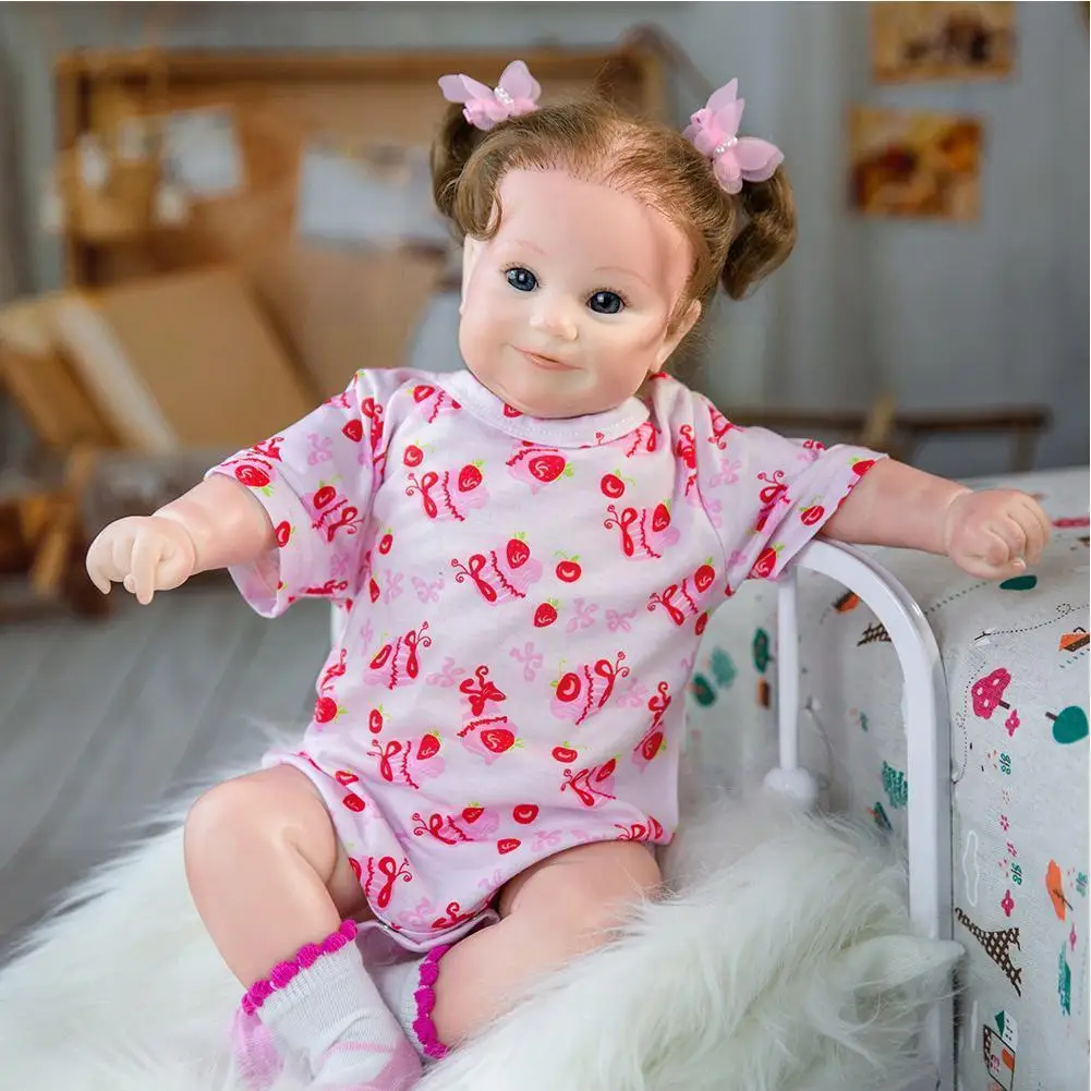 

Силиконовый Реборн, суперреалистичный малыш, 55 см, Bonecas, детский Реборн, игрушки Реборн, игрушки для детей, подарки T0p5