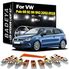 BADEYA Canbus для Volkswagen VW Polo 6R 6C 9N 9N3 2002-2018 светодиодный светильник купольная карта багажника лампа для зеркала тщеславия автомобильные лампы