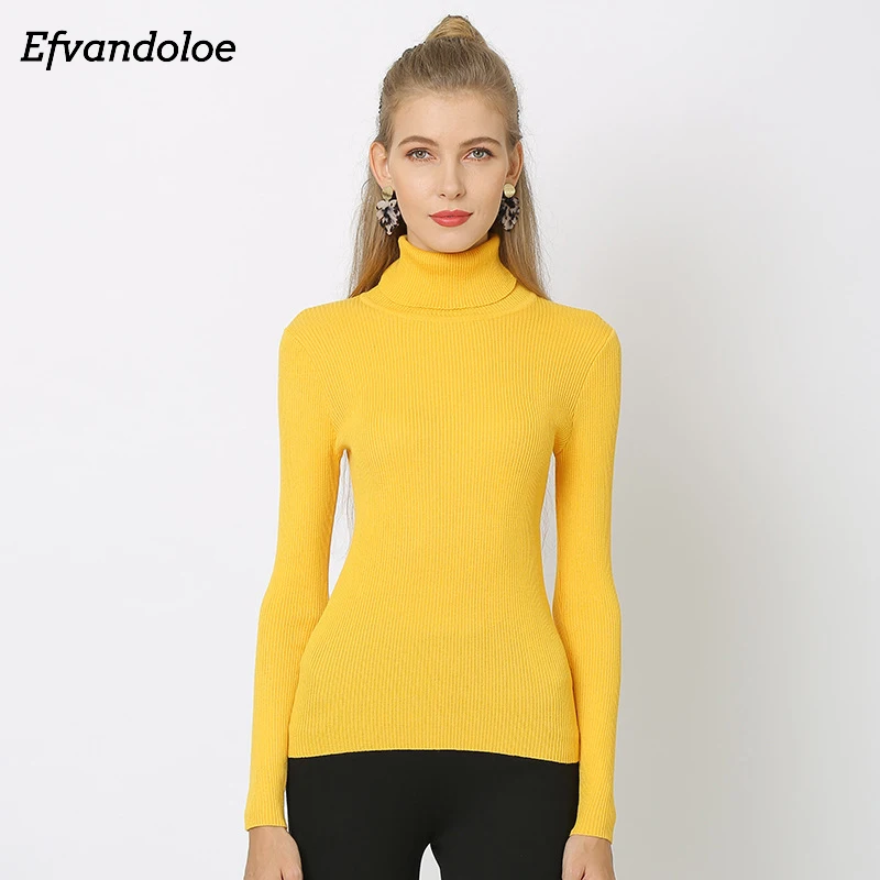 

Сезон осень-зима; Повседневная обувь размера плюс свитер с высоким, плотно облегающим шею воротником для женщин пуловер вязаный джемпер топ...