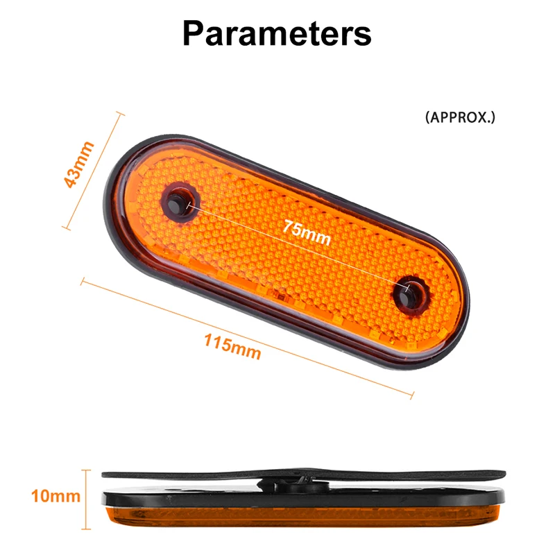 10 шт. белый 24 В светодиодный автомобильный боковой маркер прицеп грузовик
