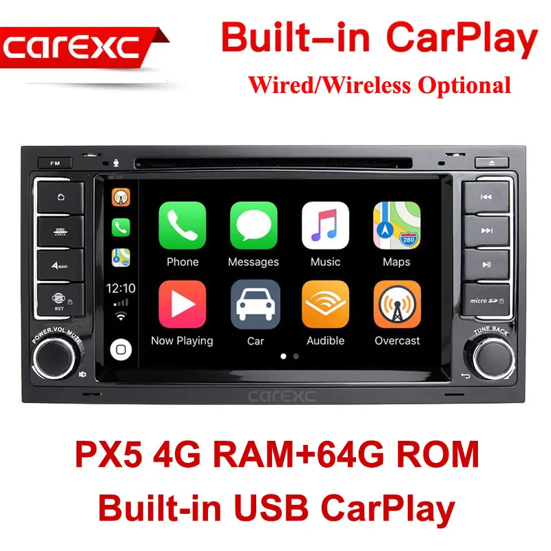 PX5 64G ROM CarExc 2-DIN Android 9,0 авто радио для VW Volkswagen Touareg T5 транспортер мультивен встроенный CarPlay с DVD gps навигационная автомобильная система Muiltmedia плеер - Цвет: PX5 64G ROM