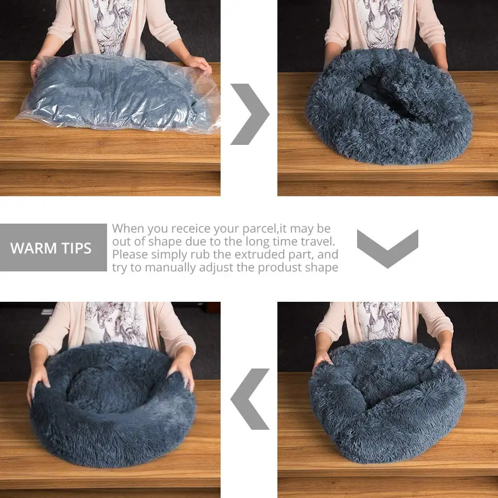 

Pet Dog Bed Comfortable Donut Cuddler Round Dog Kennel Super Soft Washable Dog and Cat Cushion Sofa Bed Winter Warm Cat House