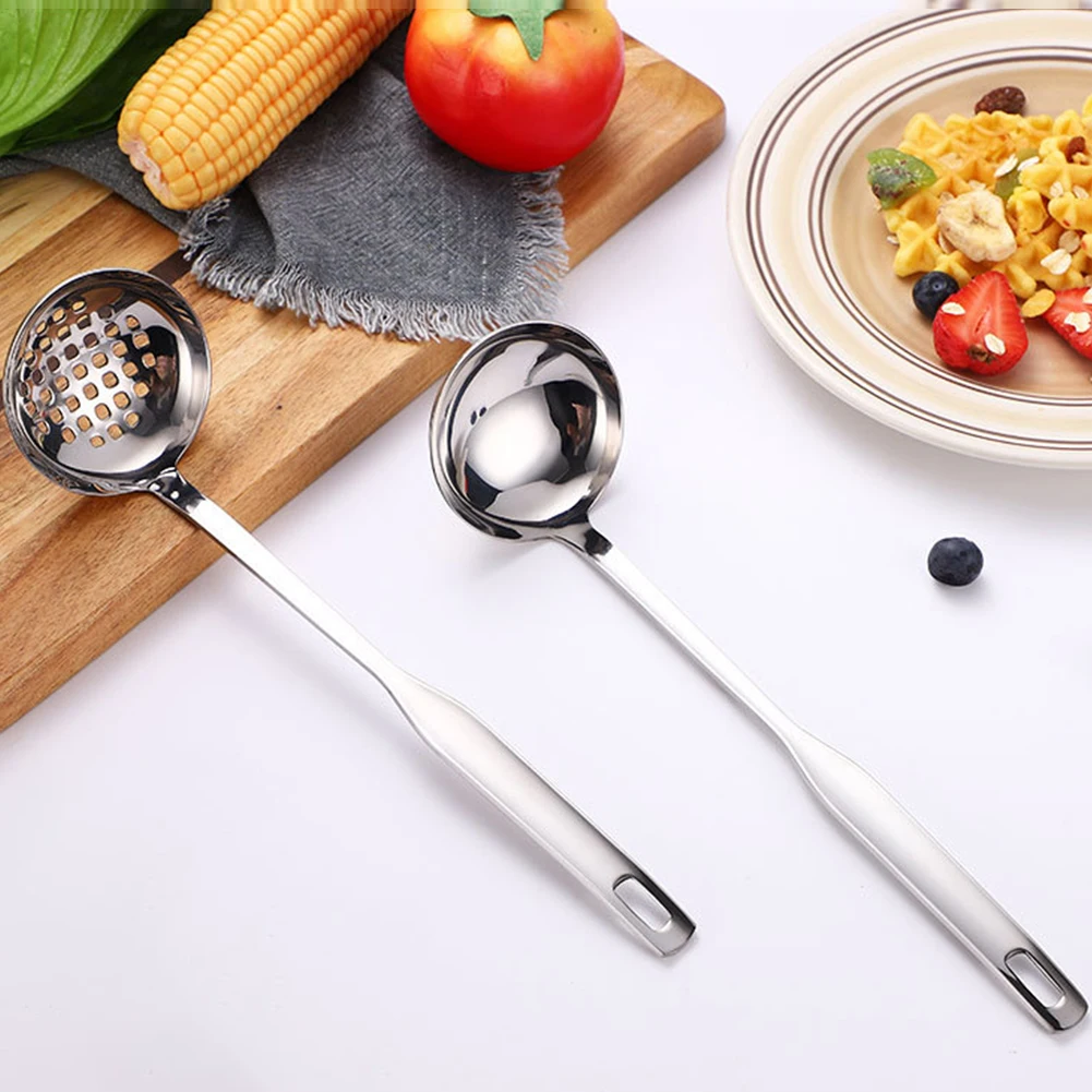 2 шт./компл. Нержавеющая сталь половник набор посуды для дома сито приготовления