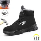 Мужские защитные ботинки, рабочие ботинки с защитой от проколов, неразрушаемые рабочие ботинки, защитные ботинки, размеры 36-48, для осени и зимы, 2021