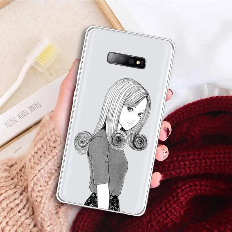 

Junji Ito Collection Tees Horror Phone Case Transparent For Samsung Galaxy A71 A21s S8 S9 S10 plus note 20 ultra