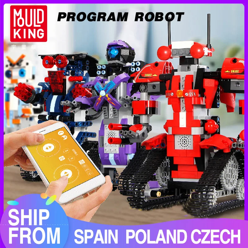 Mould King Роберт M2 M1 M3 M4 набор с пультом дистанционного управления робот гусеничный