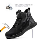 Модная защитная обувь, мужские рабочие стальные носочки, неразрушаемые рабочие кроссовки, защитная обувь, Легкие Промышленные ботинки для мужчин