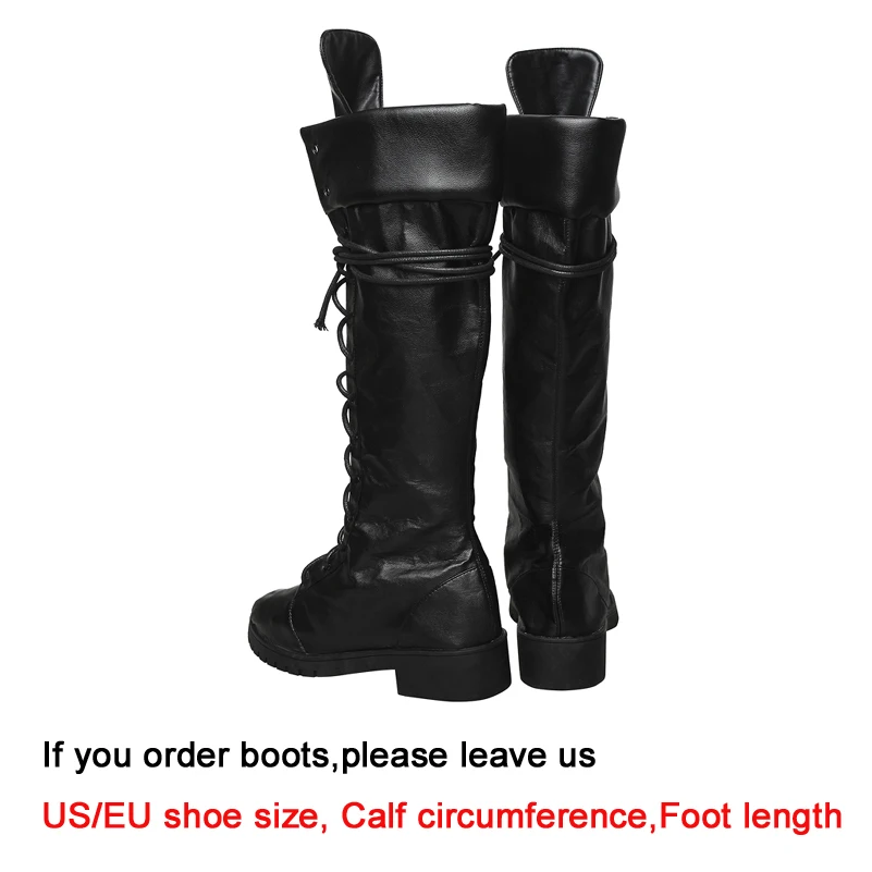 

Game NR:Automata Cosplay Costume Devola Length Black Boots Fashion Halloween Carnival Shoes Accessories