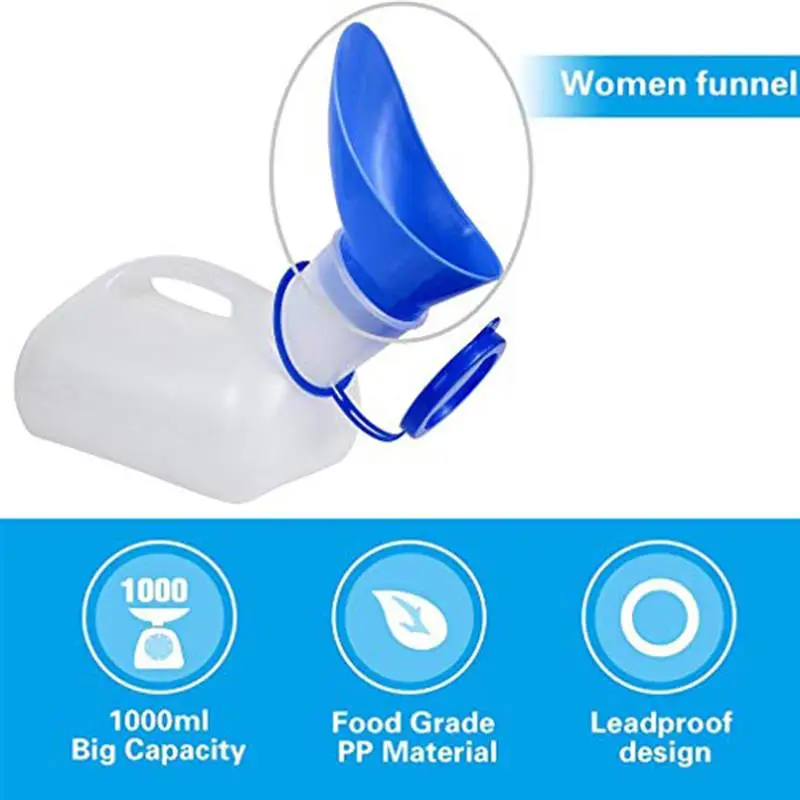 

1000ml Urinal Portable Universal Urination Device Men Women Children Household Mini Urinal Bottles for Home Travel Car