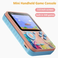 mini handheld game console built in 500 classic games 3 0 inch screen portable retro video game console joypad support 2 players