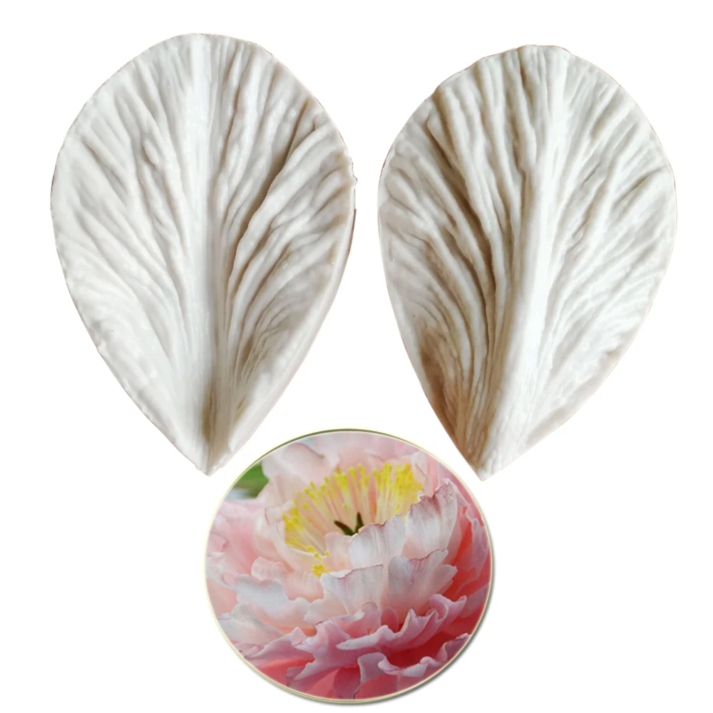 Большой Пион цветок лепесток Veiner силиконовые формы торт Шоколадный помадка Gumpaste