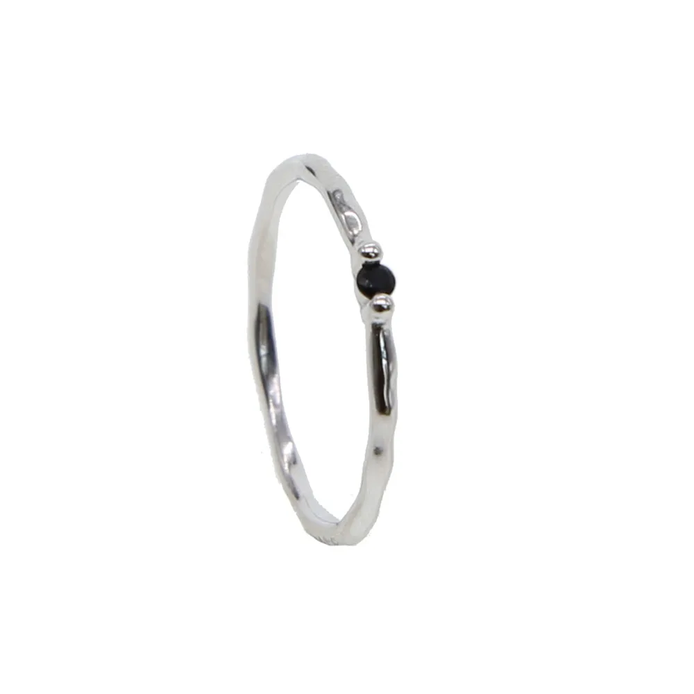 100% Стерлинговое Серебро 925 пробы черный cz камень на день рождения свадебное