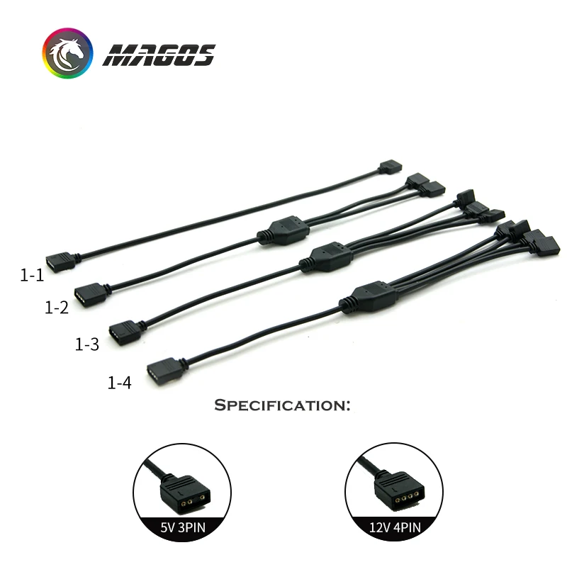 Интерфейс материнской платы 3PIN/4PIN разветвитель AURA RGB адресная модель