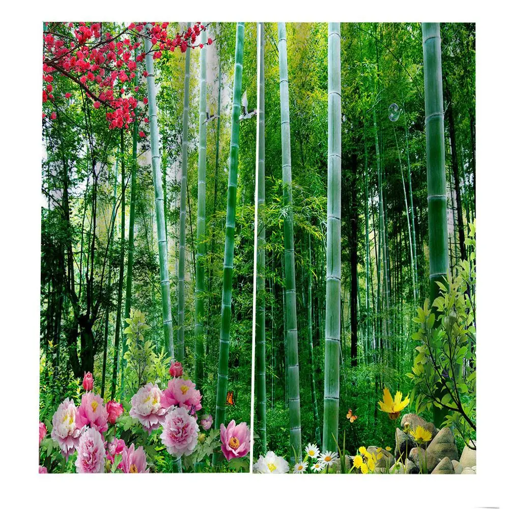Натуральные бамбуковые занавески с деревьями ландшафтные для офиса спальни