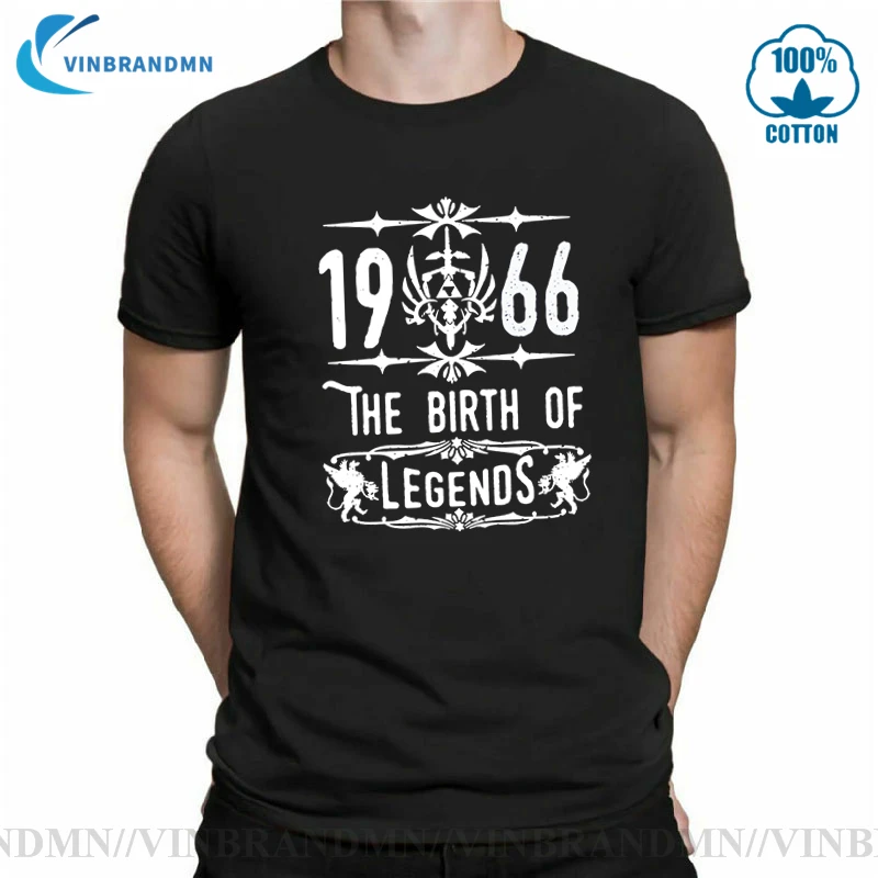 

Винтажные футболки, сделано в 1966 году, модная футболка 1966 с надписью "The Birth of Legends", Ретро Уличная одежда, крутые топы, футболка с подарком на 55 ...