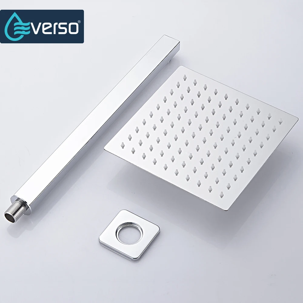 EVERSO 12/10/8 дюймов дождевая насадка для душа из нержавеющей стали ультратонкая с