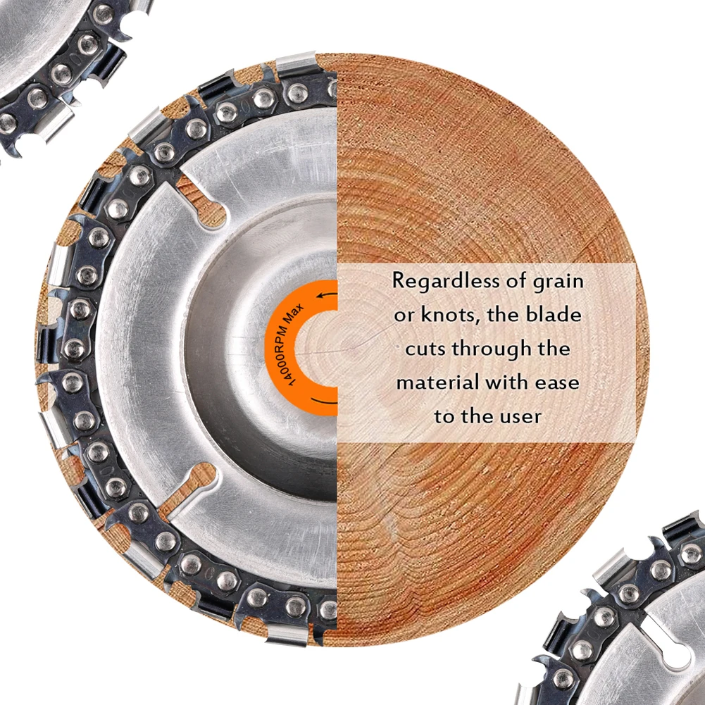 100mm/115mm/125mm Grinding Machine Woodworking Disc Grooving Chains Wood Carving Cutting for Angle Grinder | Инструменты