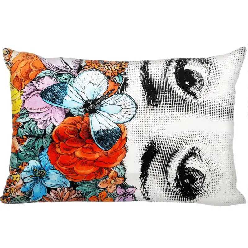 Новое поступление, Лучший милый чехол для подушки rosenthal Piero fornasetti, прямоугольная Наволочка на молнии, индивидуальный чехол для подушки 45x35 см(с одной стороны), Прямая поставка - Цвет: 22