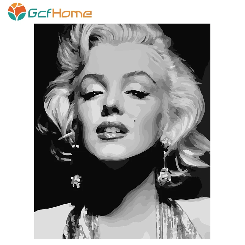 Индивидуальная краска GCFHome по номерам ручная работа черно-белая версия для