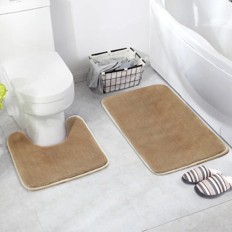 Online Tappeto Shaggy Toilette 2 Pz/set Tappetino Da Bagno Tappeto Morbido Soggiorno Tappetino Bagno Antiscivolo Tappeto Bagno Antiscivolo Wc Mat W