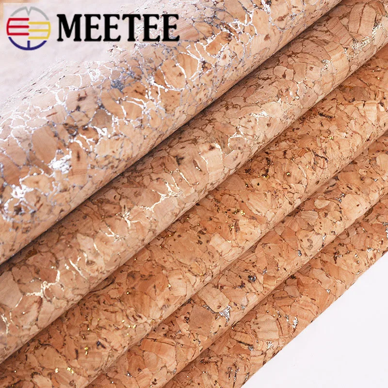 Meetee 90x140 см 0 5 мм пробковая кожаная ткань чистая натуральная древесная зернистая