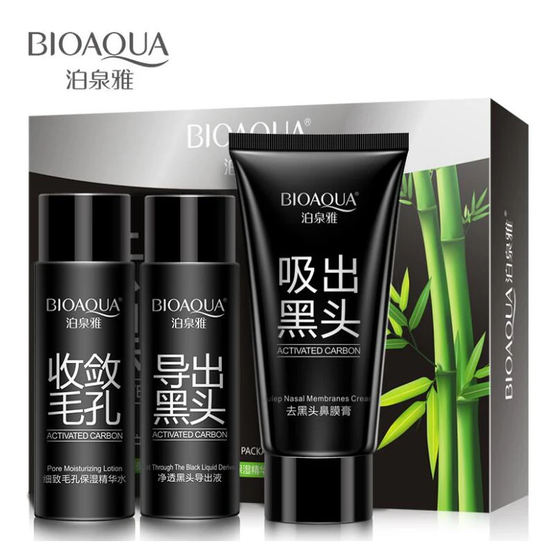 

Набор маски для удаления черных точек BIOAQUA, угольная Сыворотка для ухода за кожей носа, экспорт черных точек, жидкая Очищающая маска
