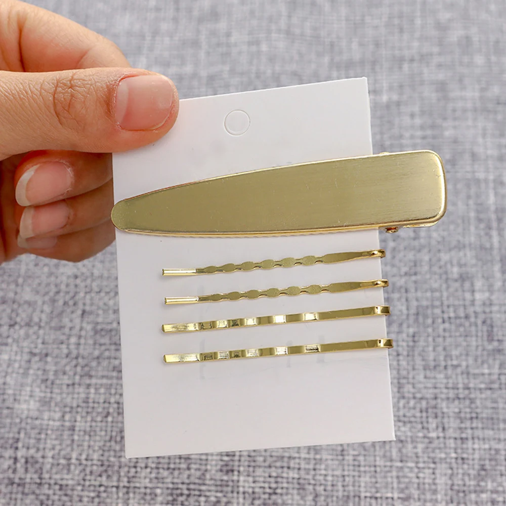 Корейская заколка для волос с металлическим жемчугом 5/4/3/2/1 шт./компл. элегантные